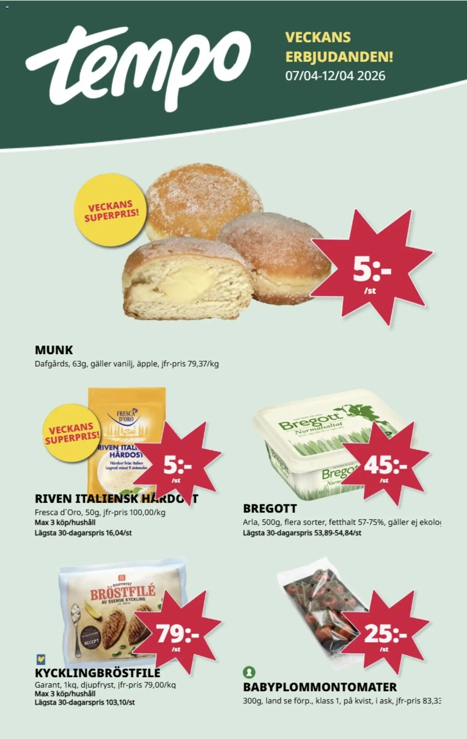Förhandsgranska reklamblad Tempo erbjudanden från butik Tempo gäller från 07/04/2026