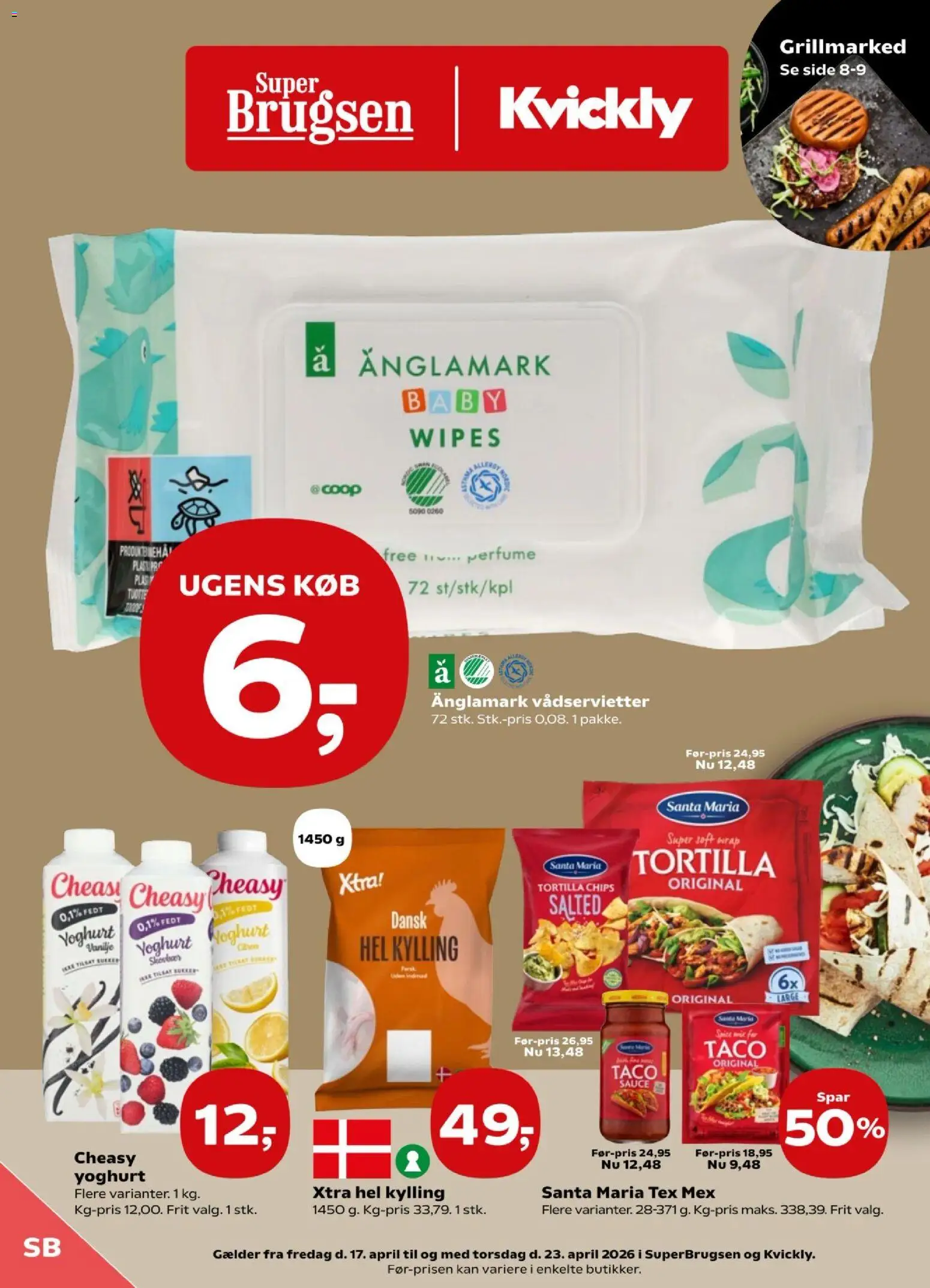 Eksempel på tilbudsavis Super Brugsen - Tilbudsavis uge 16 fra butik Super Brugsen gyldig fra 17/04/2026