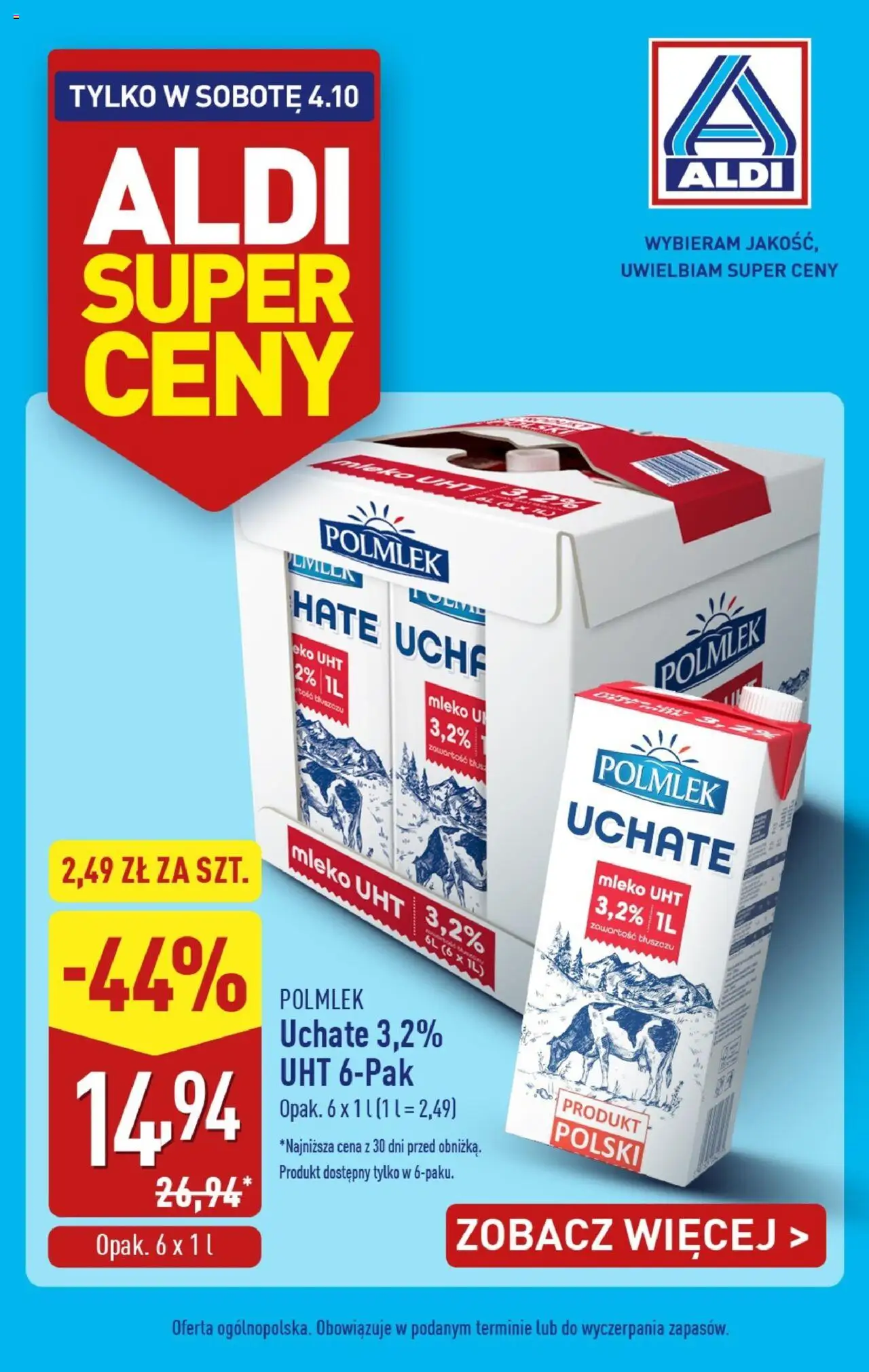Aldi Tylko w sobotę od 04.10.2025 - Nowa Gazetka - Numer strony 1