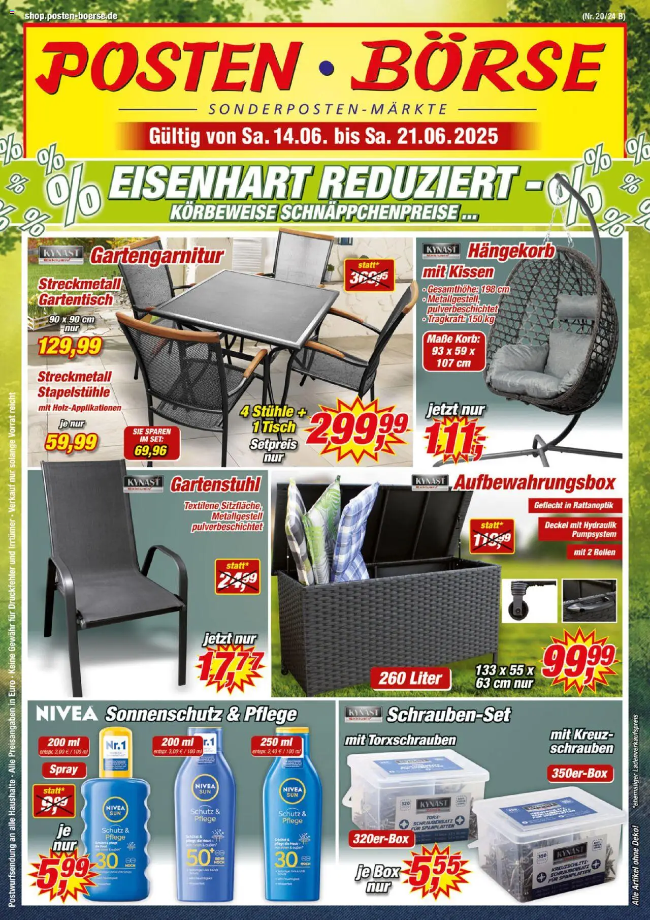 Posten Börse Prospekt (vom 14.06.2025 - 21.06.2025) - Kissen, Korb, Tisch, Box