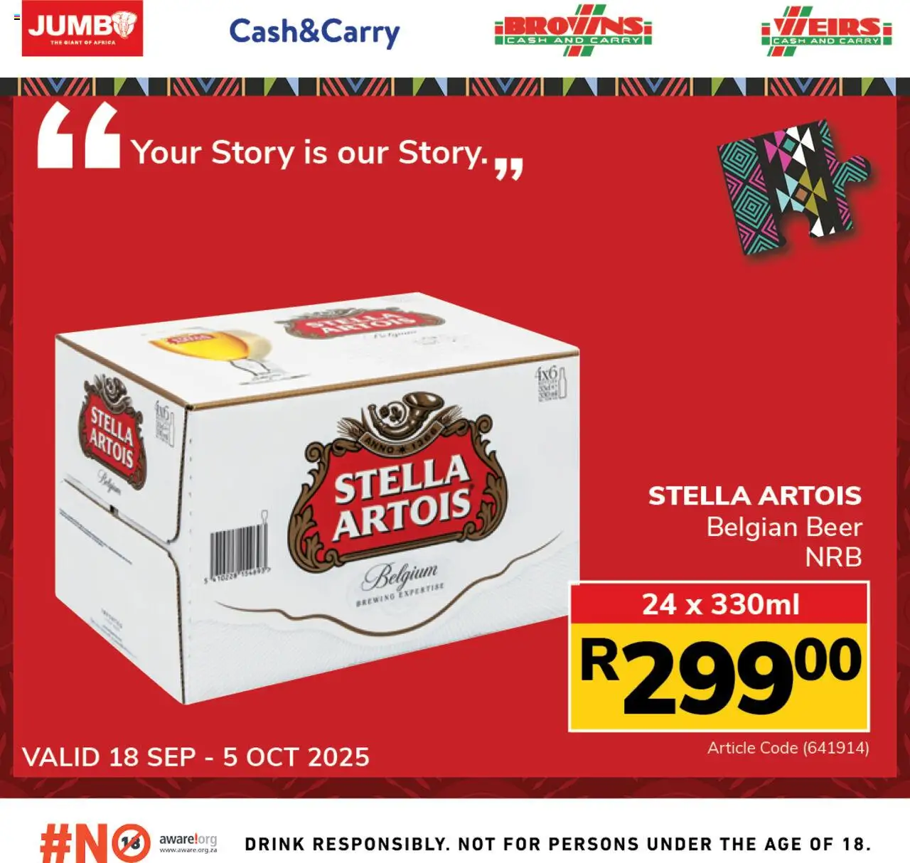 Jumbo Liquor Specials from 18/09 - 05/10/2025 > Promotions - Beer