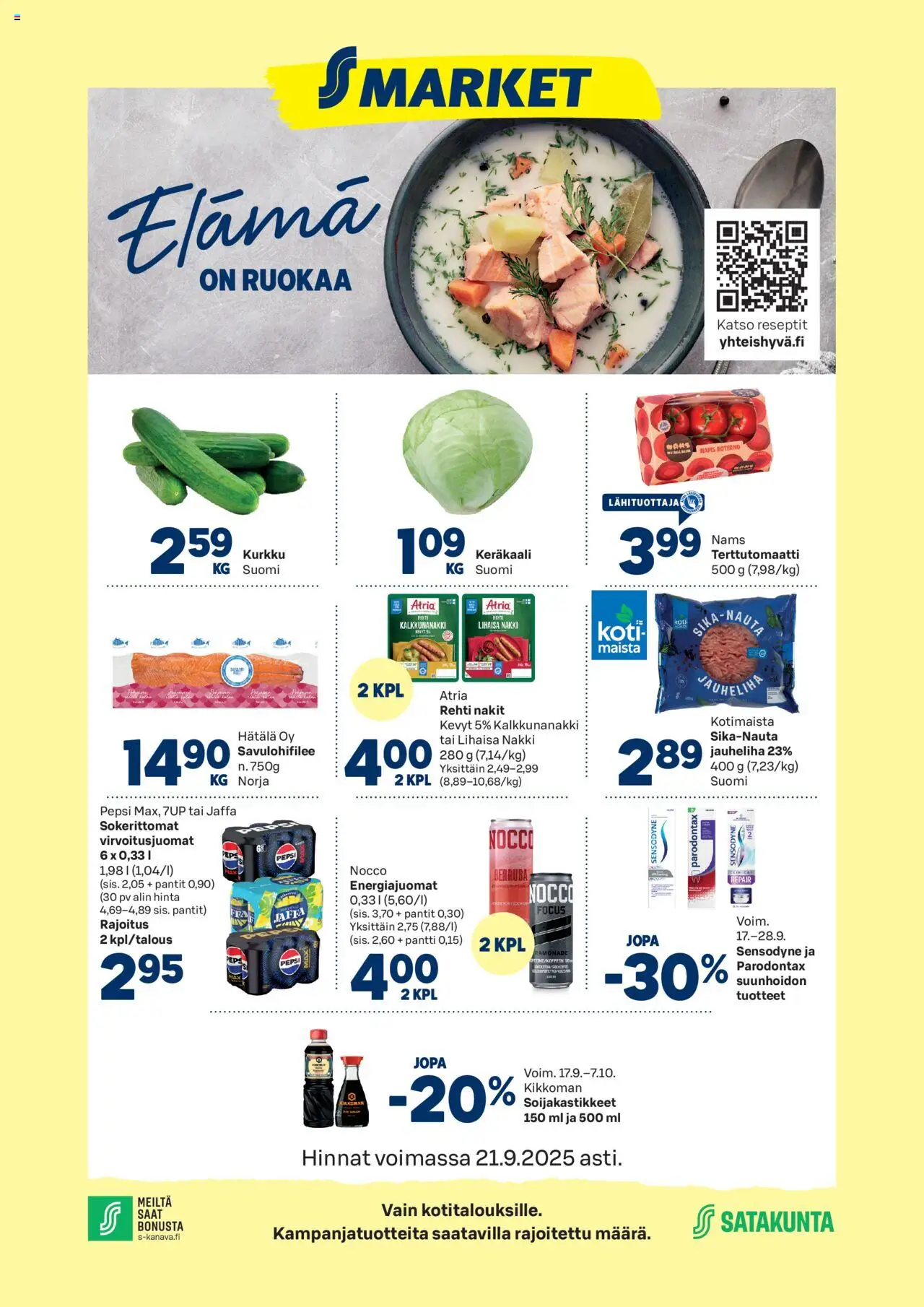 S-market-kaupan Ulvila voimassa 17/09/2025 - Sivulla 1