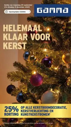 Voorbeeld van Kerstspecial van winkel GAMMA geldig vanaf 29-09-2025