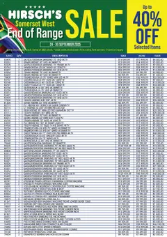 Preview of Hirsch's flyer valid from 24/09/2025