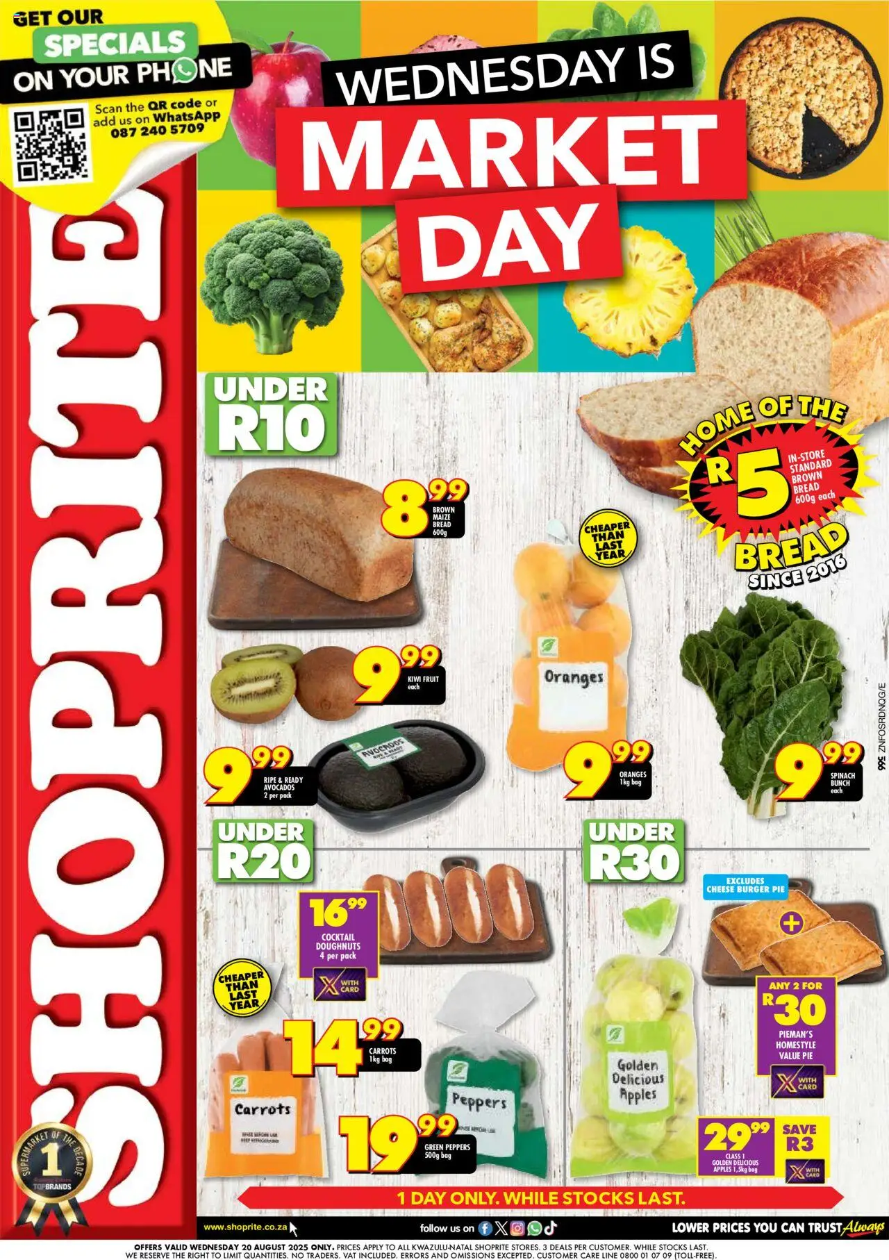 Shoprite KwaZulu-Natal - Market Day Deals 20/08 - 20/08/2025 >> Catalogue