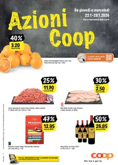 Vorschau des Merkblatts Una settimana di azioni vom Shop Coop gültig von 22.01.2026 bis 28.01.2026