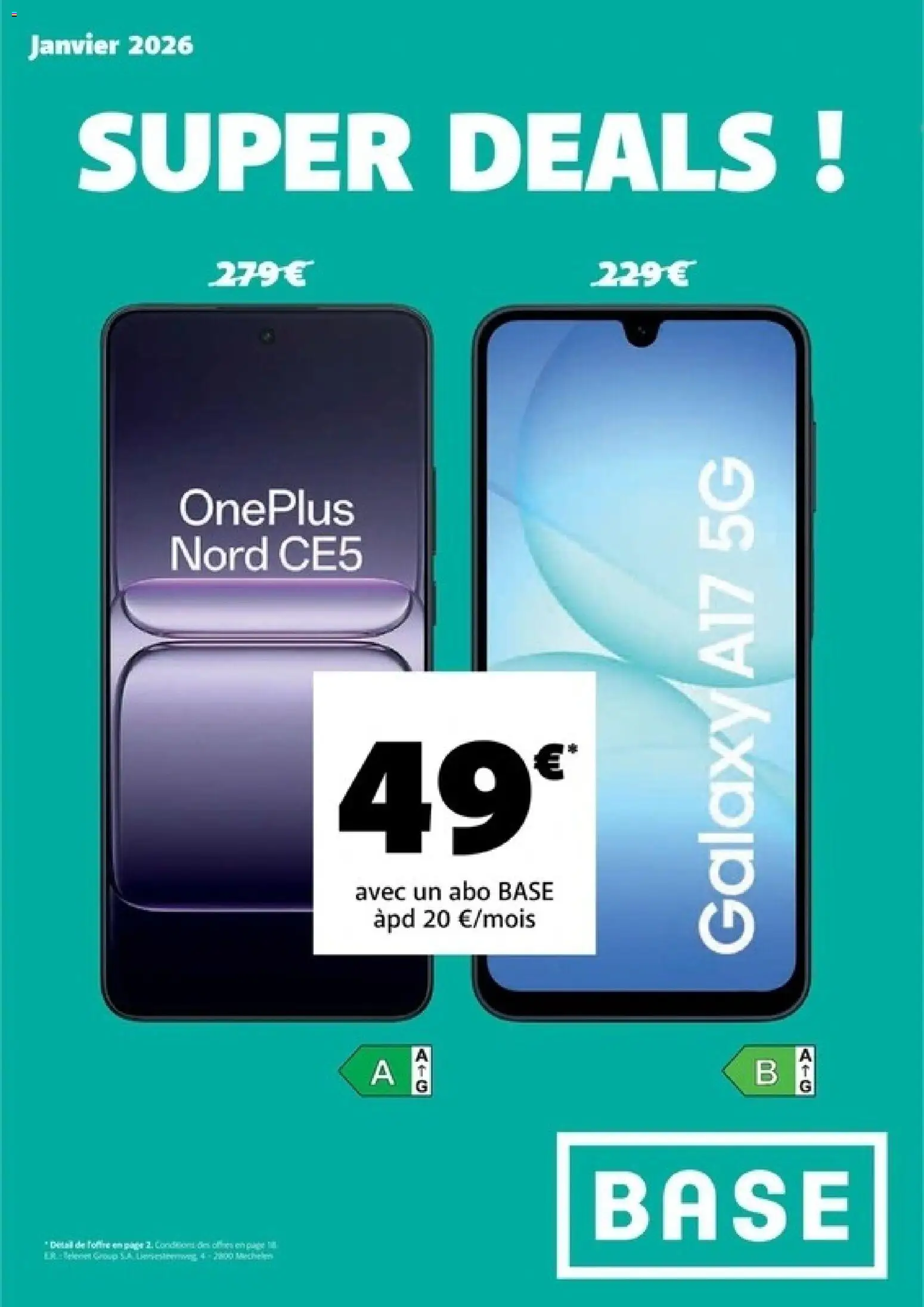 Voorbeeld van Publicité van winkel Base geldig vanaf 05/01/2026