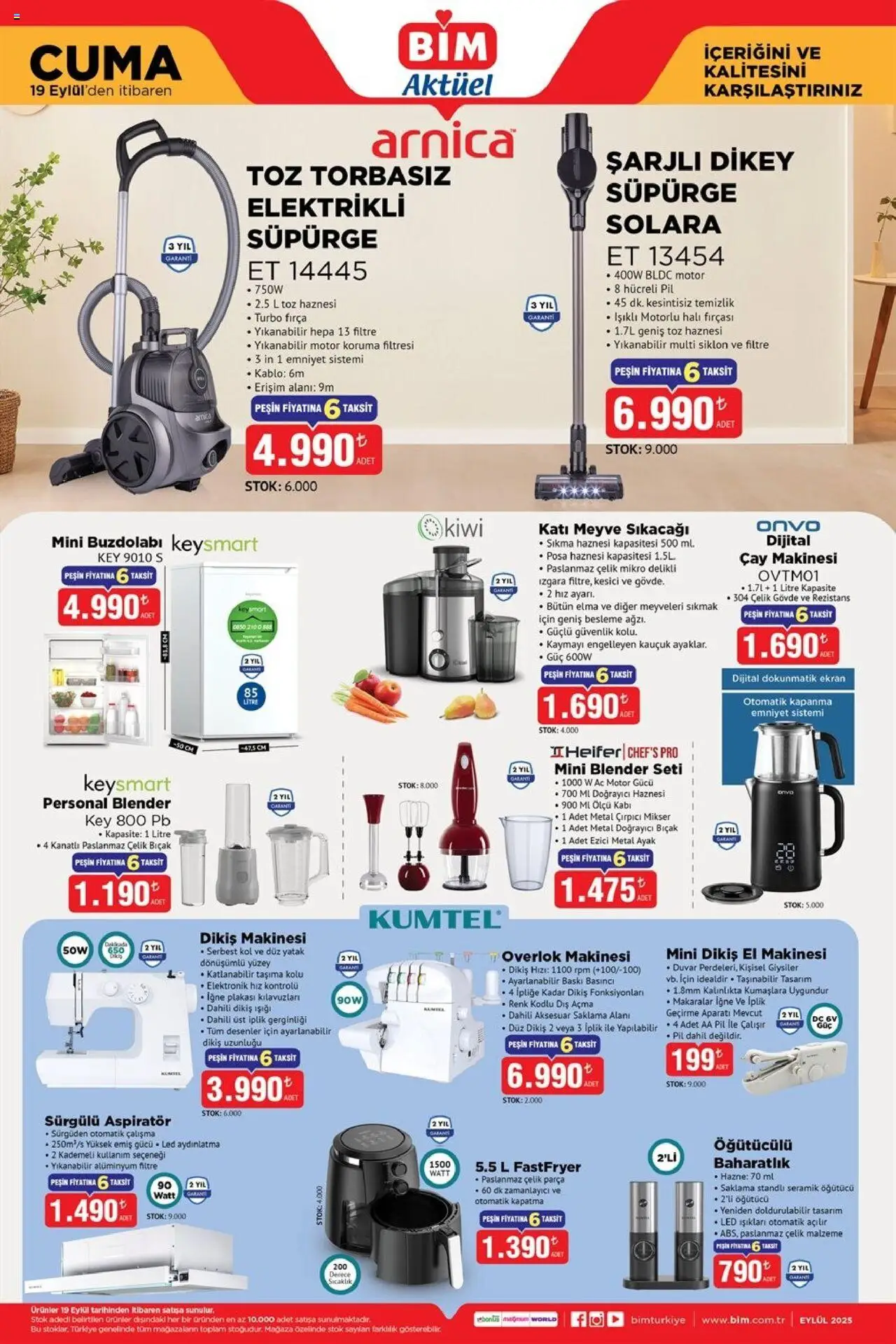 BİM Katalog bu hafta (19 Eylül 2025) - Aktüel Broşür - Sayfa numarası 1