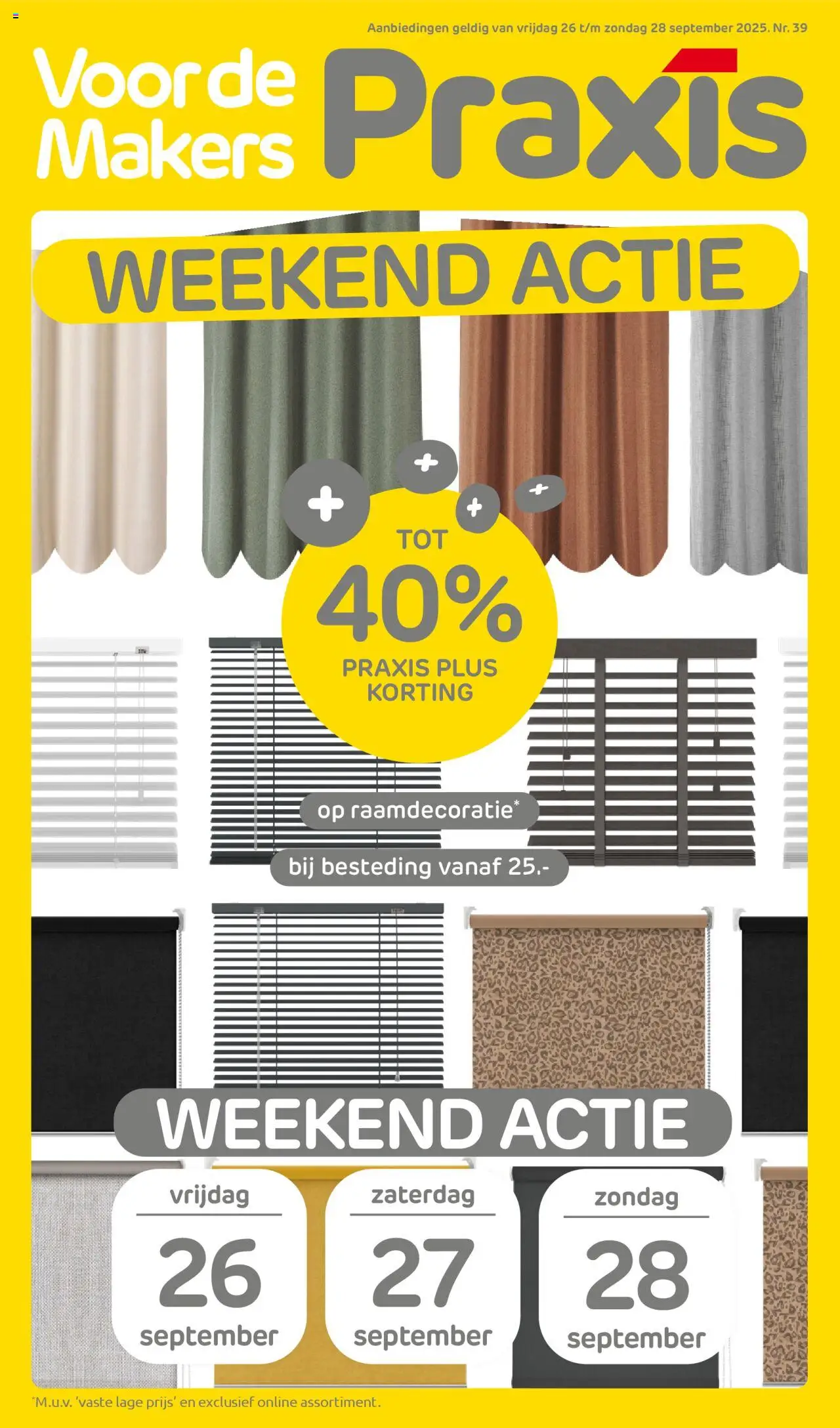 Praxis shop Folder weekend geldig vanaf 26-09-2025 - Paginanummer 1