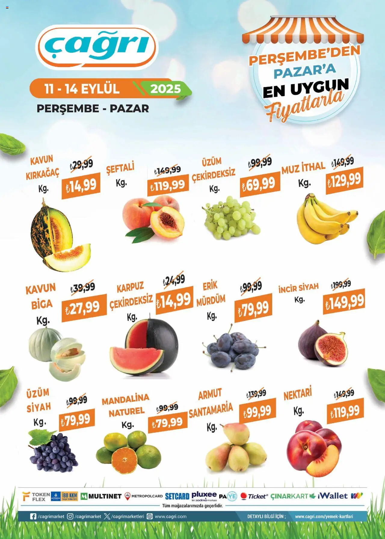 Çağrı Market Manav Katalog (11 Eylül 2025) - Indirim, Broşür - Sayfa numarası 1