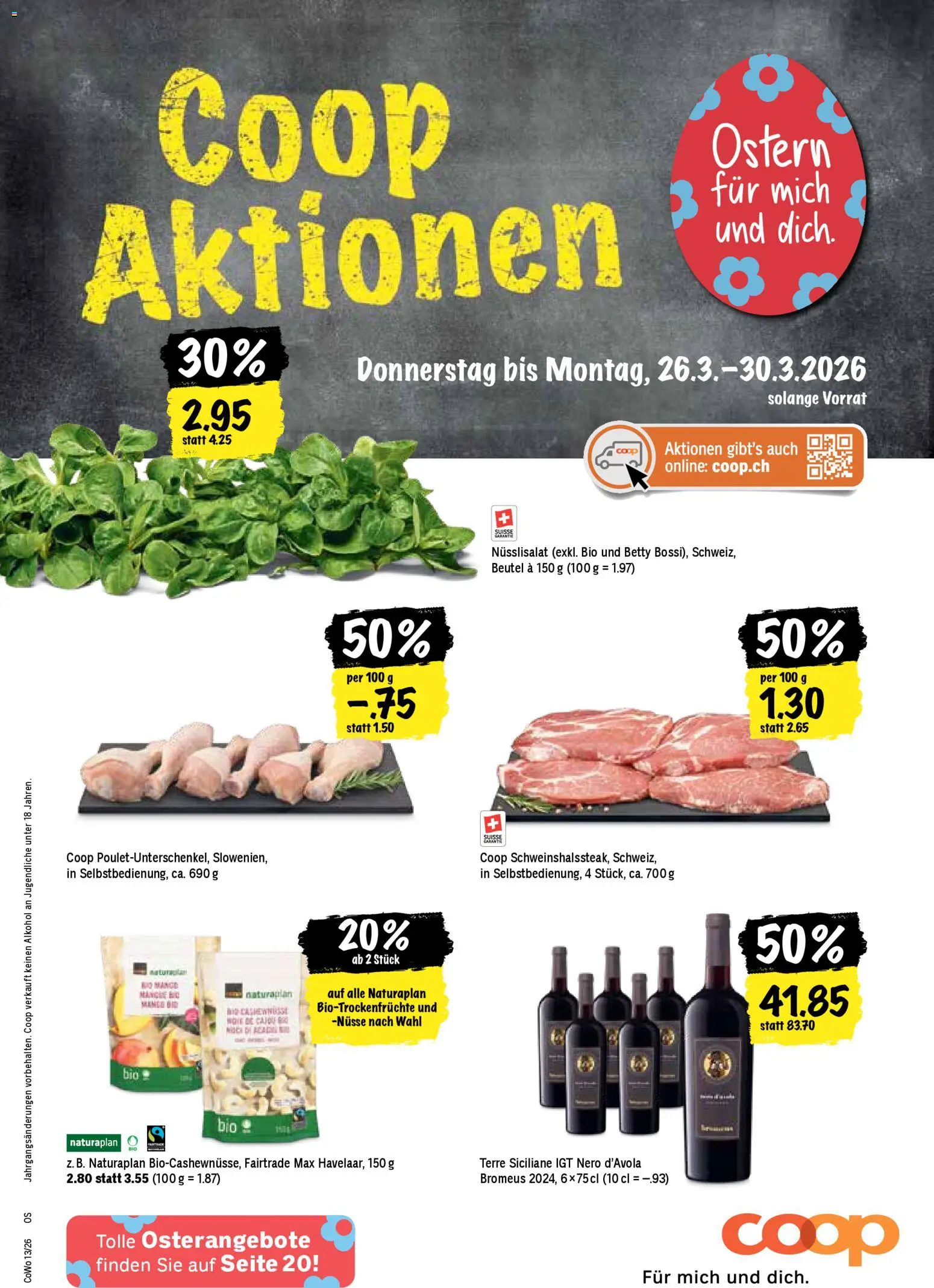Vorschau des Merkblatts Coop aktionen vom Shop Coop gültig von 26.03.2026 bis 30.03.2026