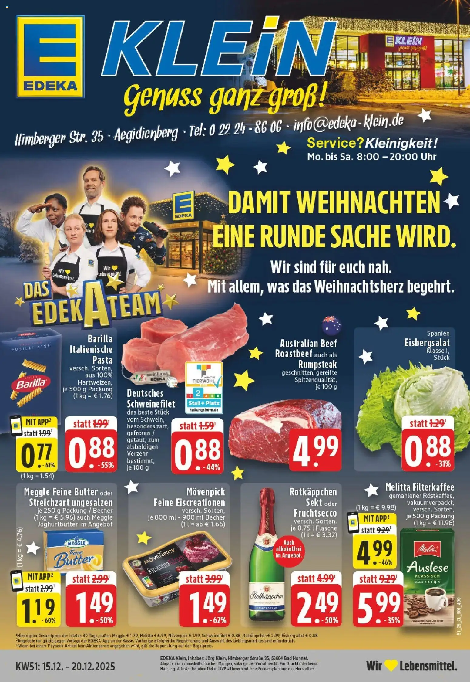Vorschau von dem Prospekt des Geschäftes Edeka, gültig ab dem 15.12.2025