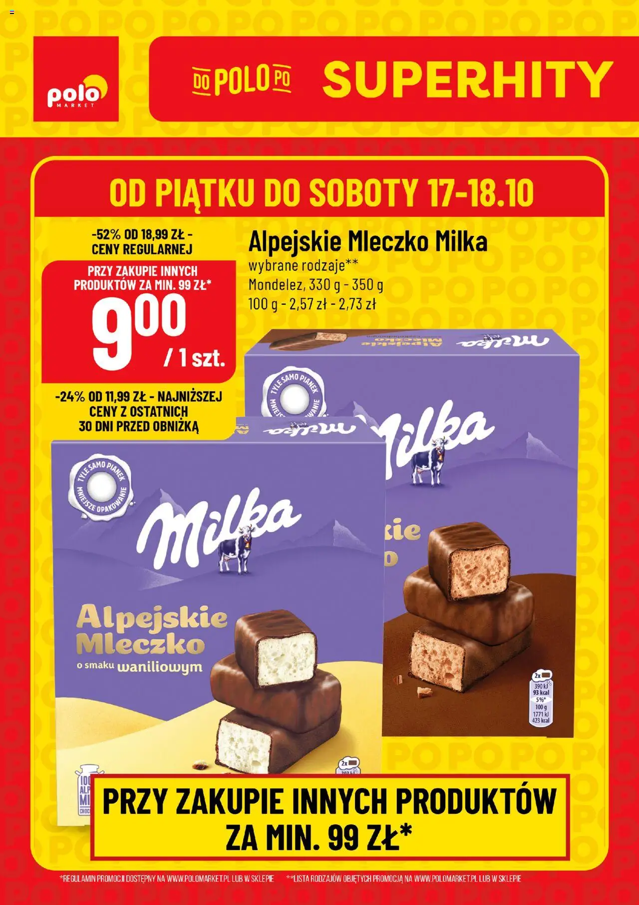 Pogląd gazetki "Super Hity" ze sklepu POLOmarket ważnej od 16.10.2025 - Promocja, Milka