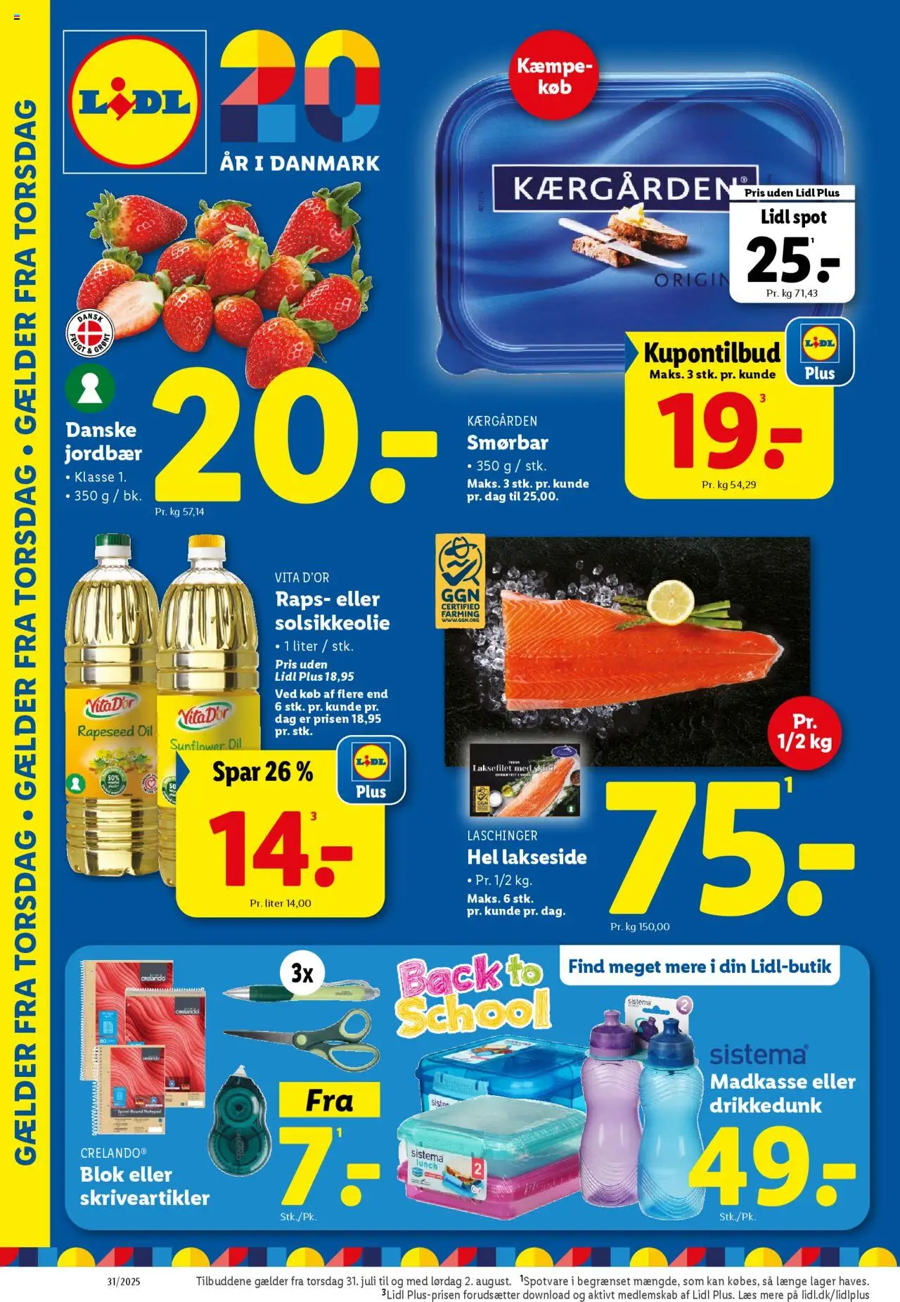 Lidl tilbudsavis gyldig fra 31/07/2025 - side 1