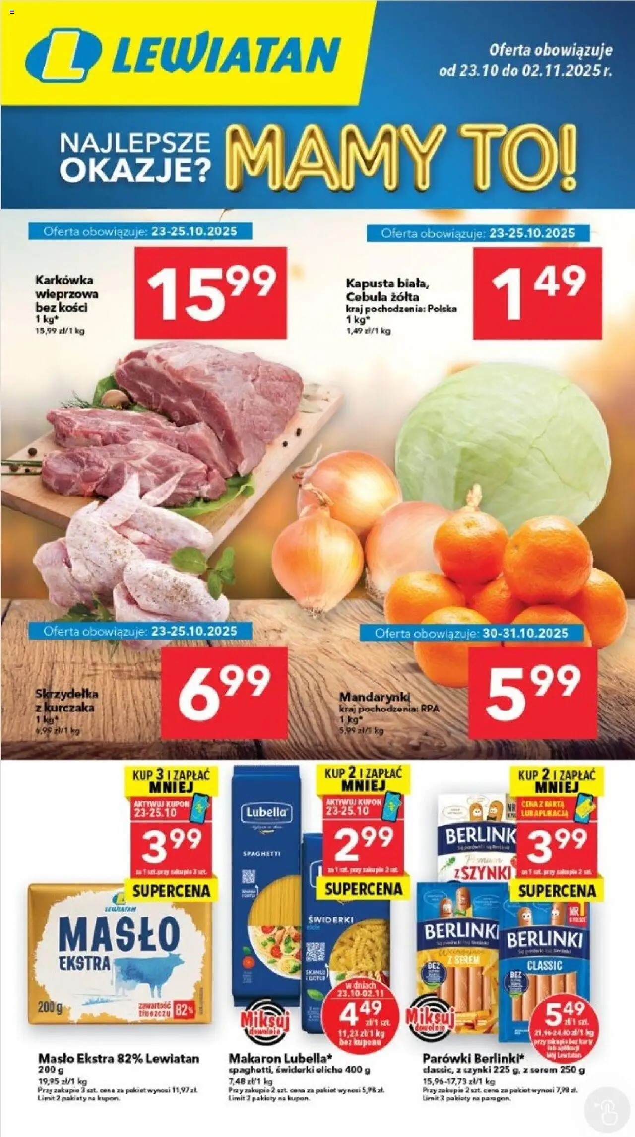 Lewiatan gazetka od 23.10.2025 - Promocje "Legnica" - Numer strony 1