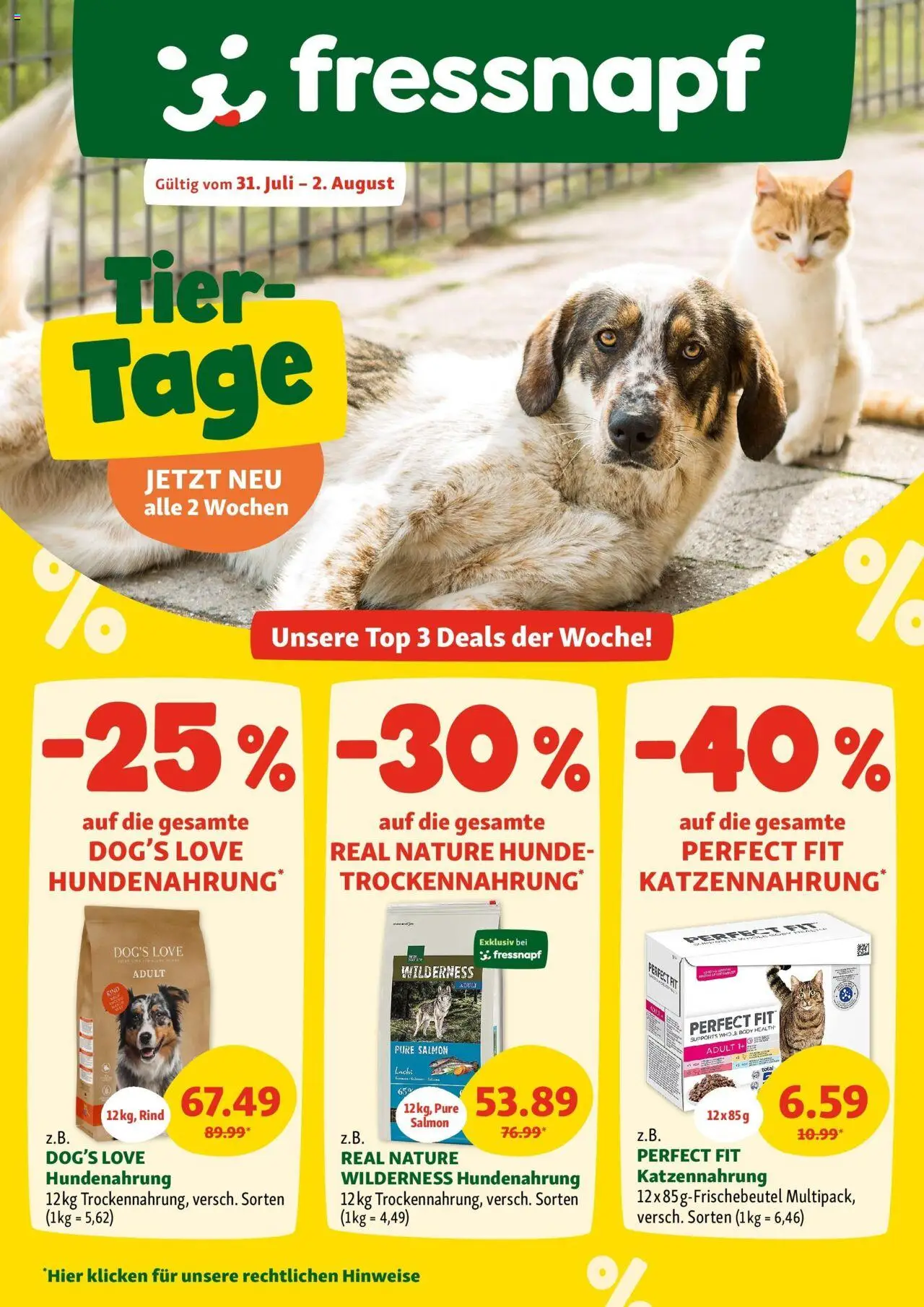  Fressnapf Flugblatt ab (31.07.2025 - 02.08.2025) - Seite 1