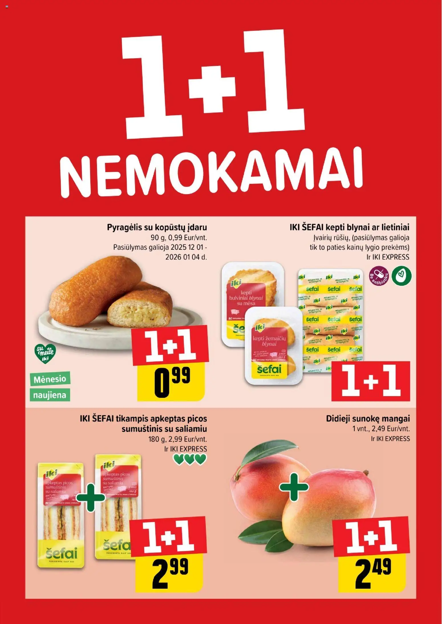 IKI parduotuvės leidinio Leidinys - 1+1 nemokamai galiojančio nuo 2025.12.08 peržiūra