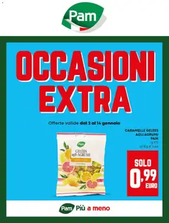 Anteprima dell'opuscolo Volantino Occasioni Extra dal negozio PAM valido da 02/01/2026