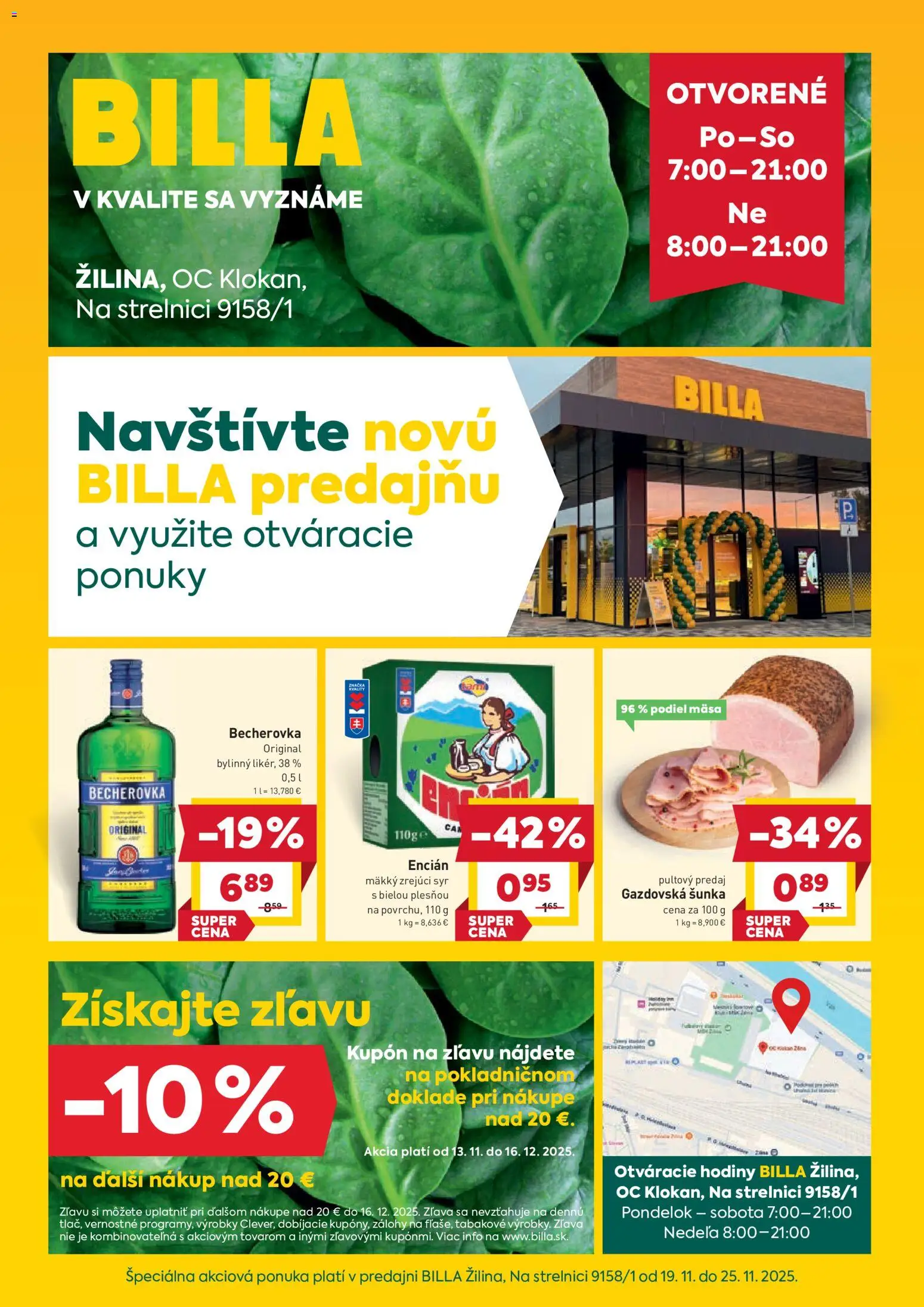 Náhľad Billa letáku platného od 19.11.2025