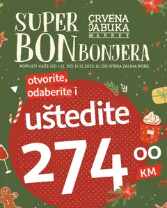 Pregled letka Super BONbonjera trgovine Crvena jabuka vrijedi od 2025.12.01