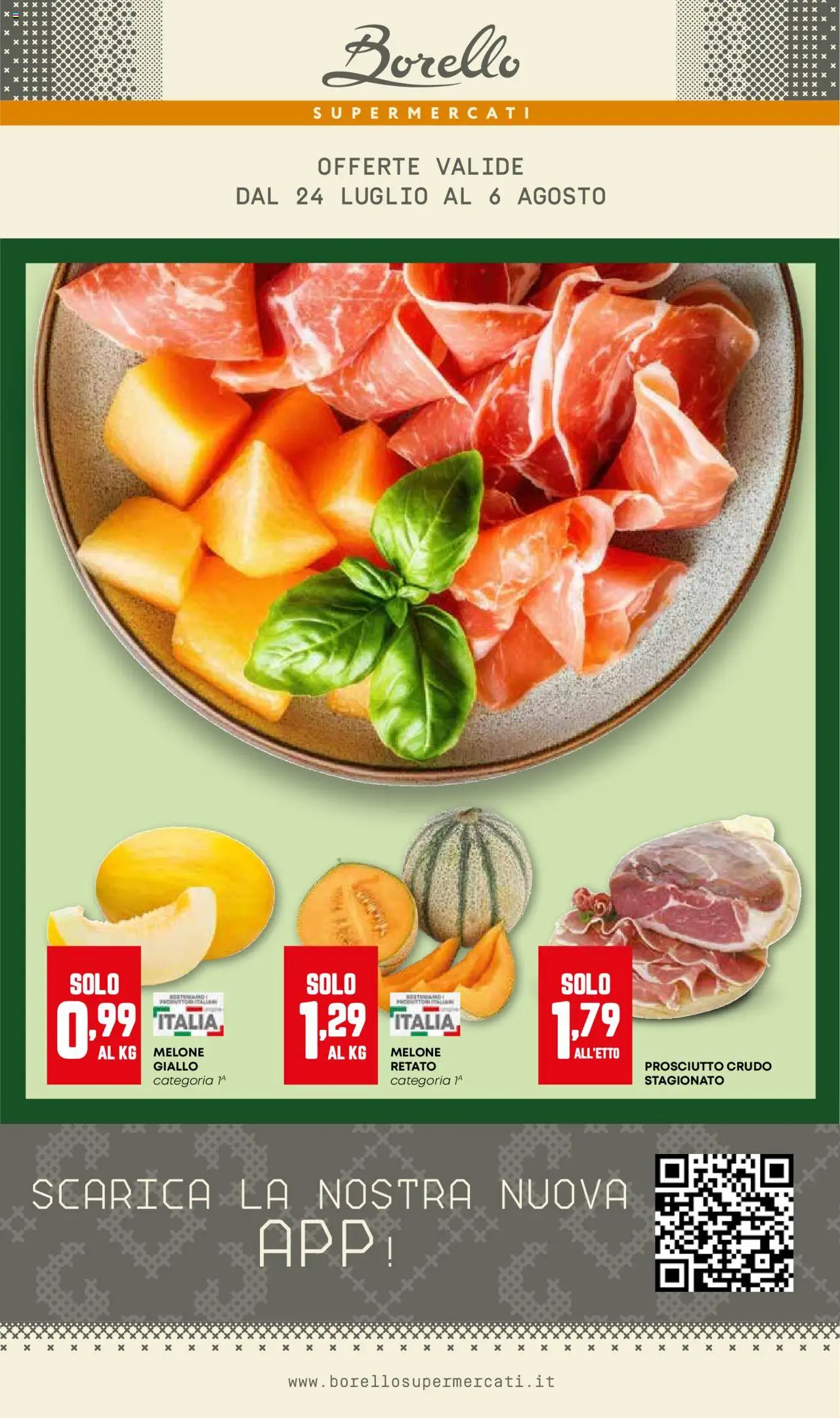 Volantino Borello Supermercati valido da 24/07/2025 numero di pagina 1