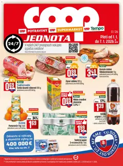 Náhľad COOP Jednota letáku platného od 01.01.2026