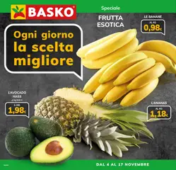 Anteprima dell'opuscolo Volantino Frutta esotica dal negozio Basko valido da 04/11/2025