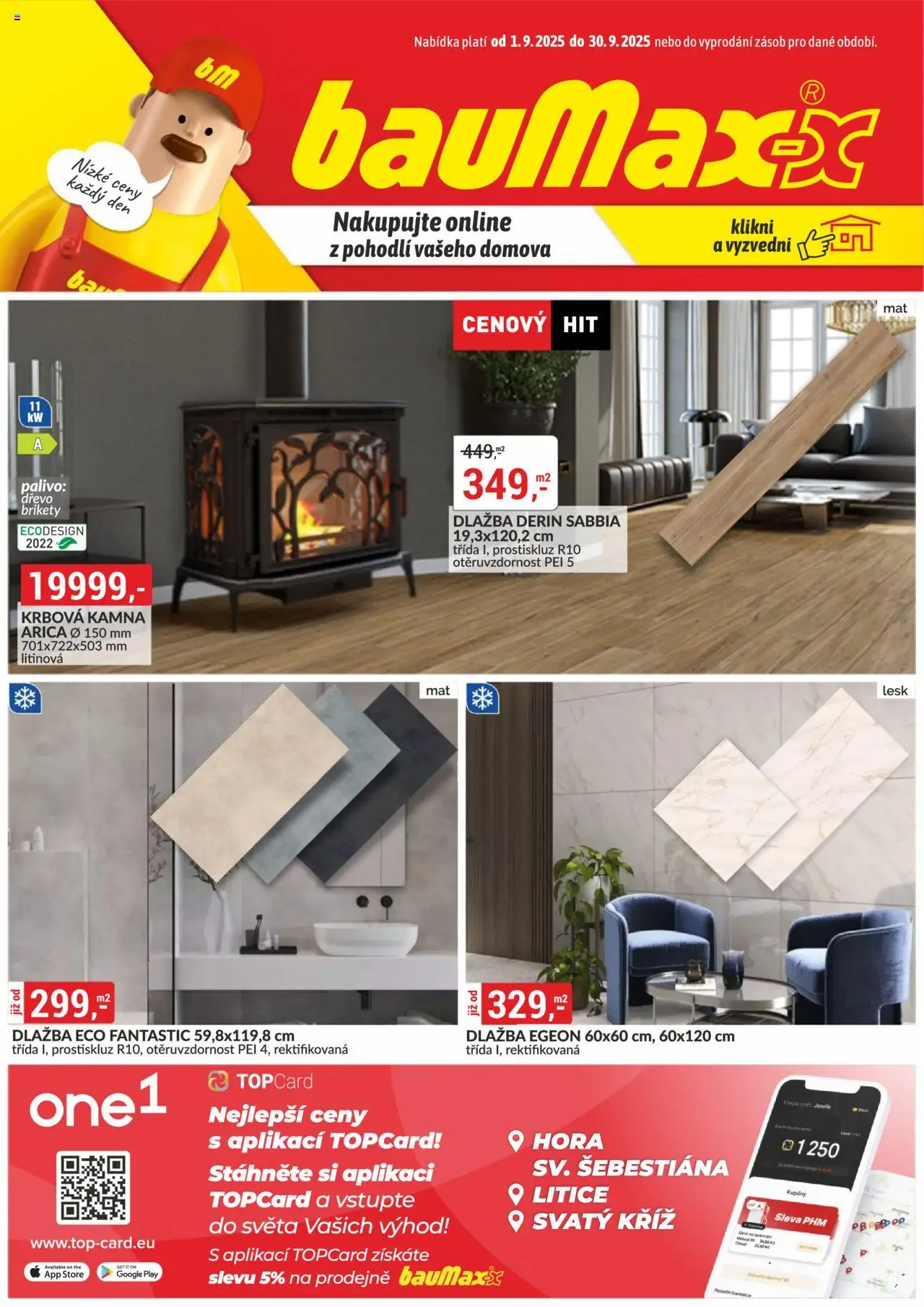  BAUMAX Leták - Cheb, Otvice, Plzeň (01.09.2025 - 30.09.2025)