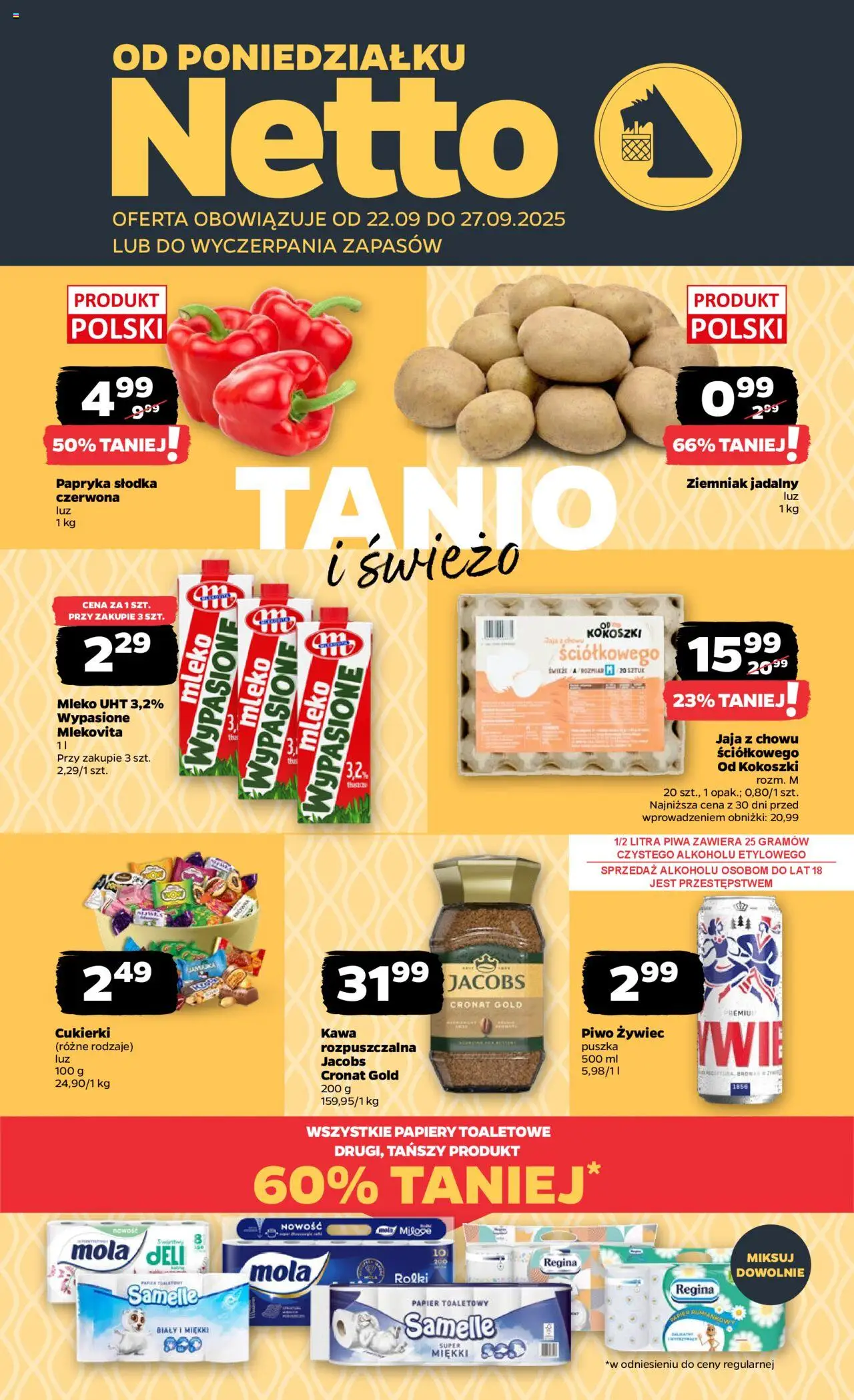 NETTO Gazetka spożywcza od 22.09.2025 - Nowa ulotka (PFD) - Numer strony 1