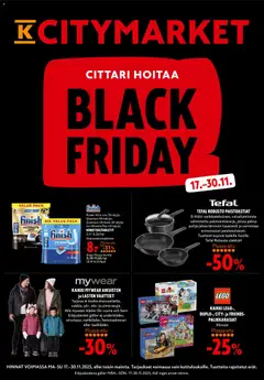 Kaupan K-Citymarket Black Friday esikatselu, voimassa 17/11/2025