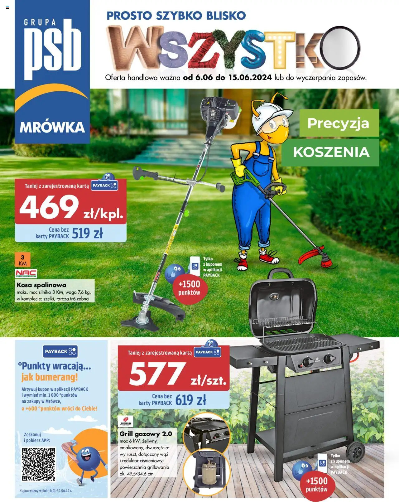 Pogląd gazetki "Malbork, Kwidzyn" ze sklepu Mrówka ważnej od 06.06.2024 - Grill gazowy, Waga, Grill, Karta