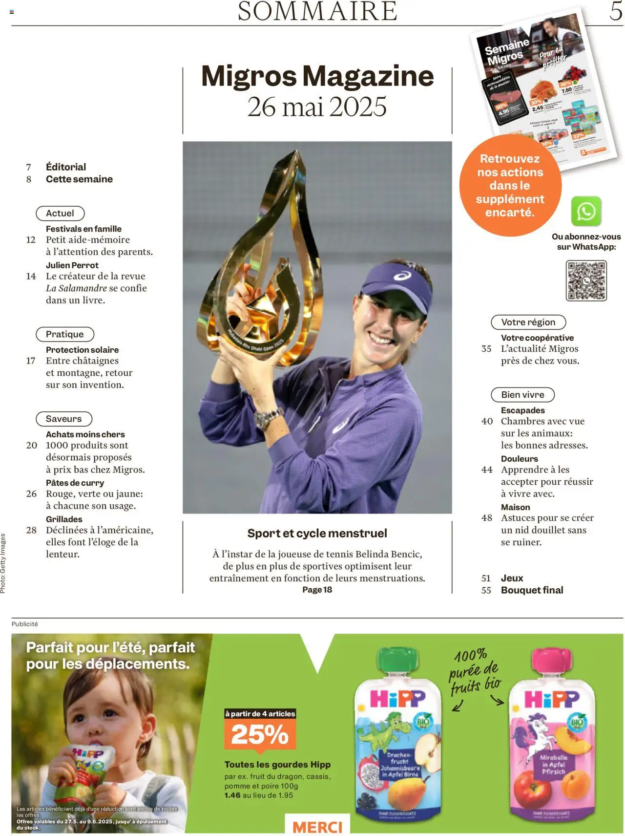 Migros Magazin FR ab 26.05.2025 - Seitennummer 5 - Äpfel, Birne, Pfirsich