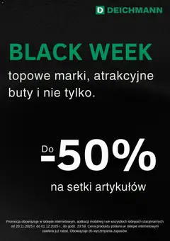 Pogląd gazetki "Black Friday" ze sklepu Deichmann ważnej od 20.11.2025