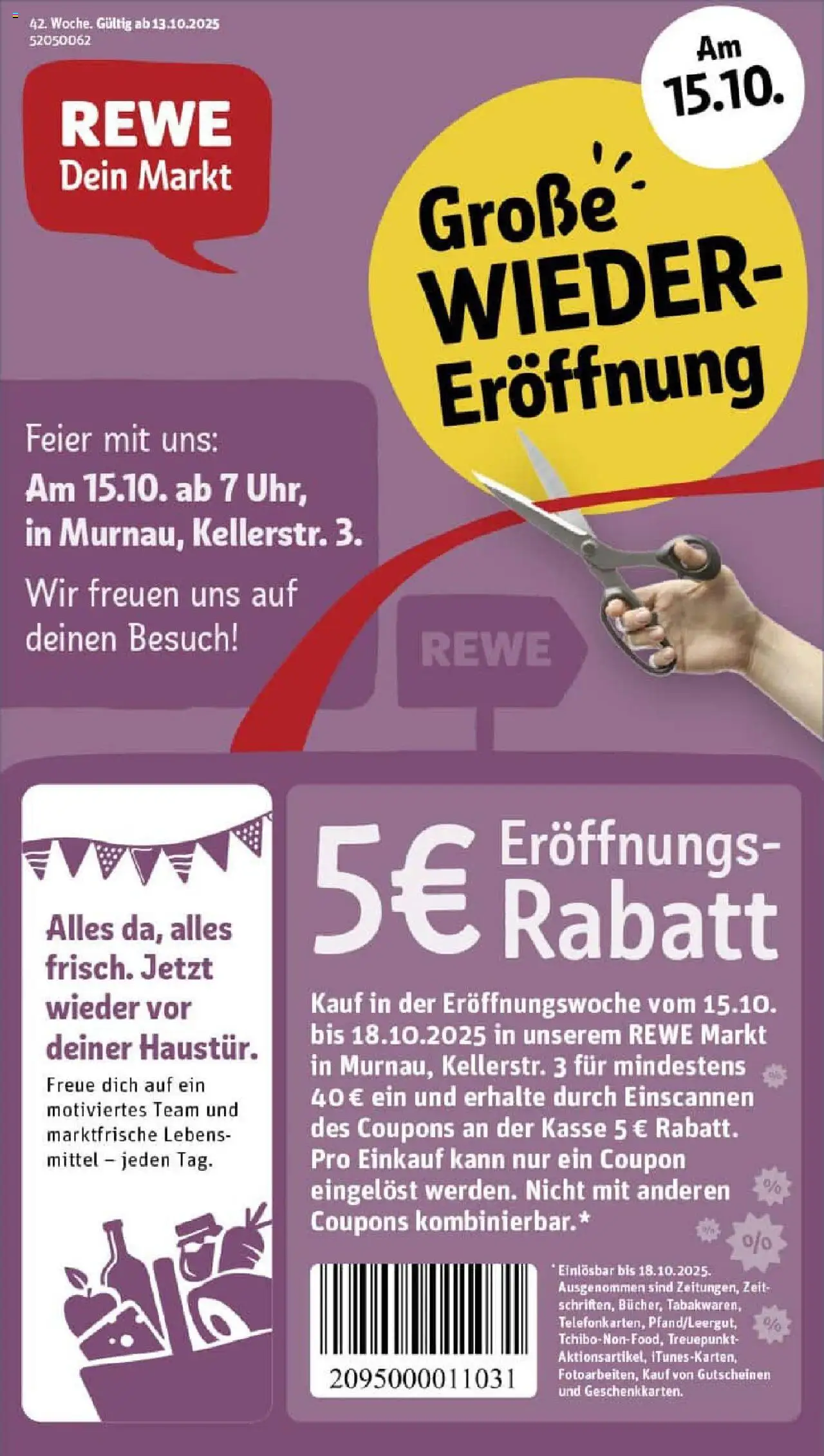 REWE Prospekt ab 13.10.2025 nächste Woche - Prospekt Murnau	