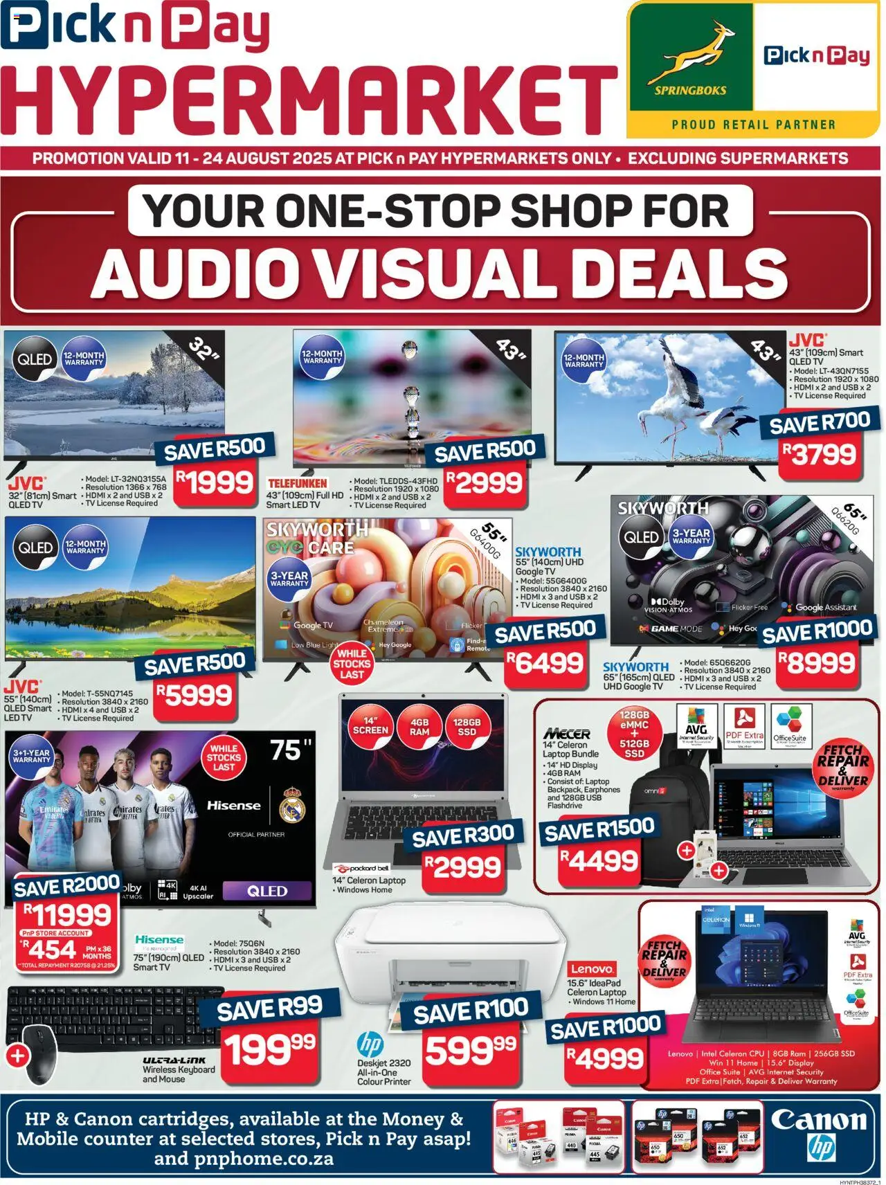 Pick n Pay Hyper Large Appliances Specials from 11/08 - 24/08/2025 > Promotions