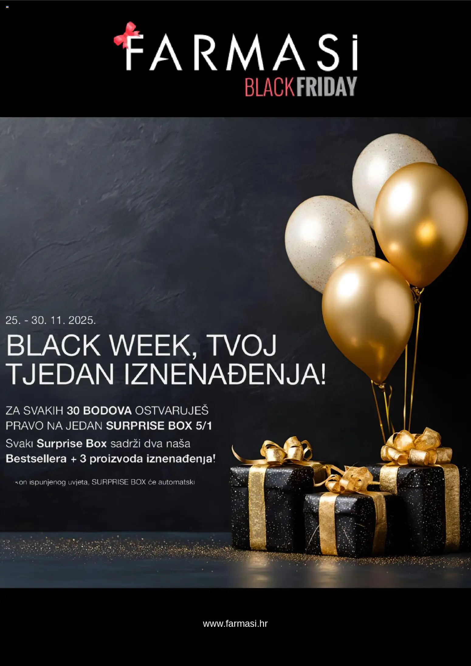 Pregled letka Katalog Black Friday trgovine Farmasi vrijedi od 25.11.2025