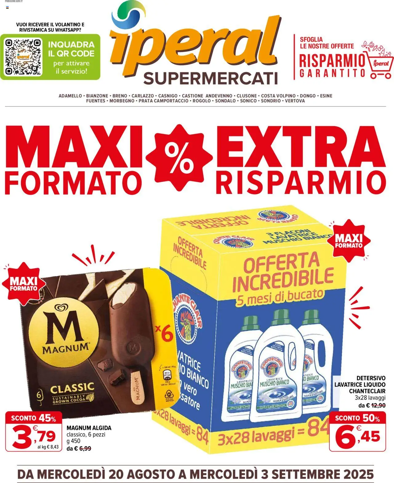 Volantino Iperal valido da 20/08/2025 numero di pagina 1