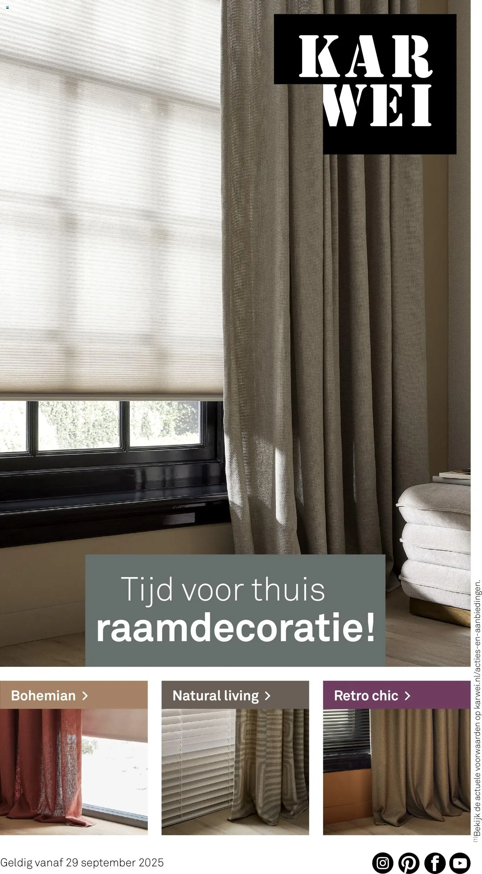 Voorbeeld van Woonspecial Raamdecoratie 2025 van winkel KARWEI geldig vanaf 29-09-2025