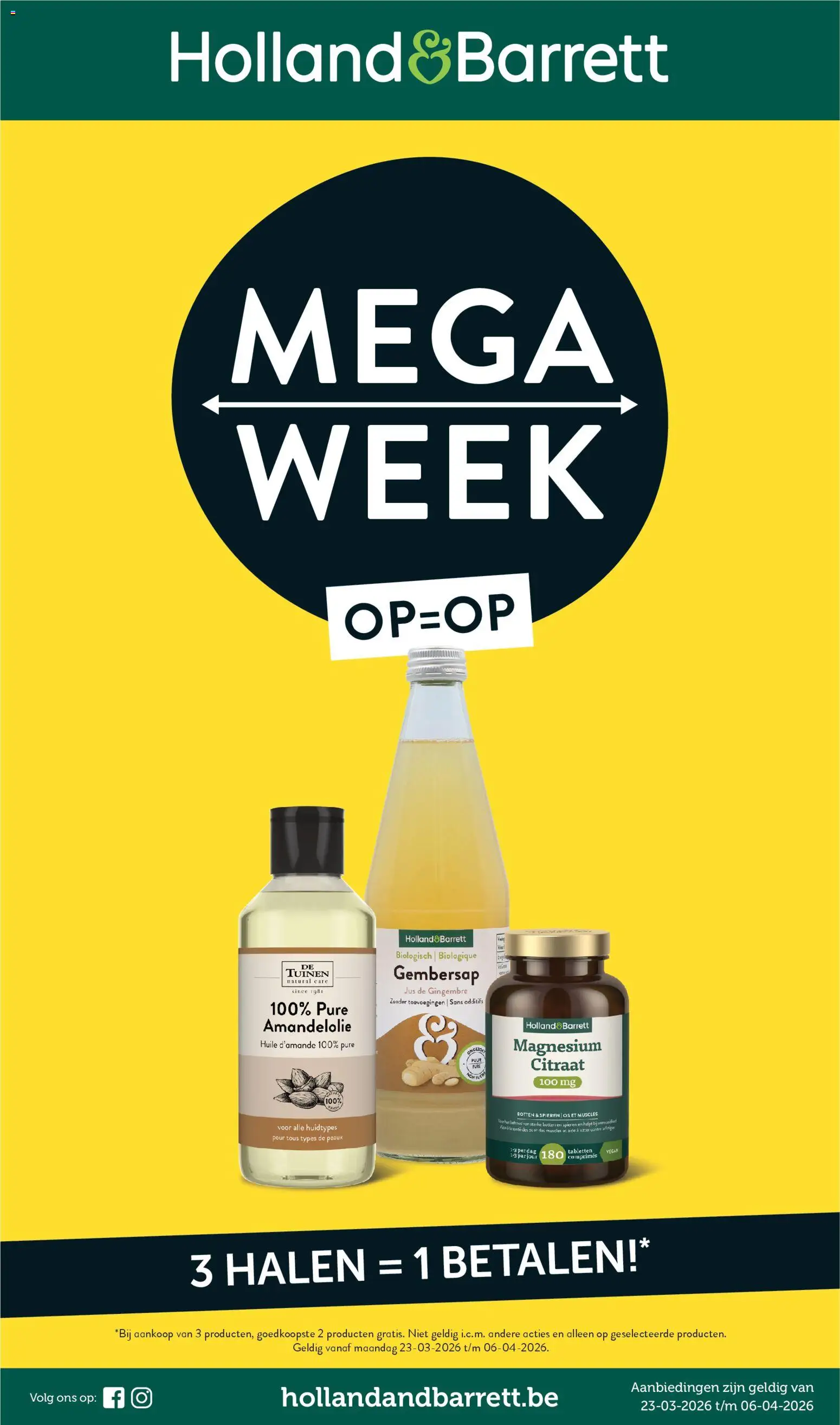 Voorbeeld van Holland & Barrett Folder / Publicité van winkel Holland & Barrett geldig vanaf 23/03/2026