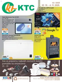 Pregled letka Katalog tehnike i posuđa trgovine KTC vrijedi od 22.10.2025