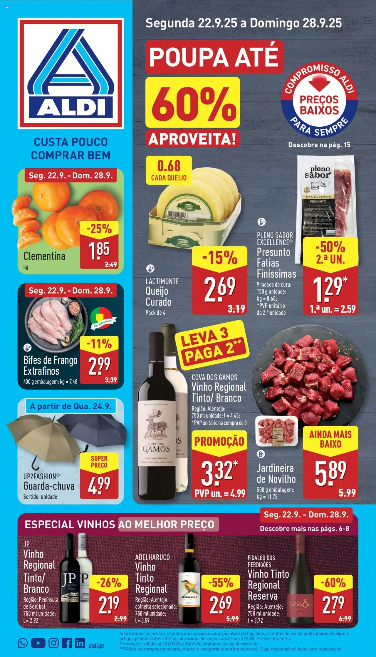 Aldi Folheto de 22/09/2025 - catálogo esta semana - página 1