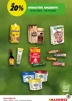 Vorschau des Merkblatts Attraktive Angebote Chavannes, Matran, Genf, Sitten vom Shop Aligro gültig von 27.10.2025 bis 08.11.2025