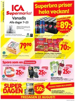 Förhandsgranska reklamblad Stockholm från butik ICA Supermarket gäller från 18/08/2025