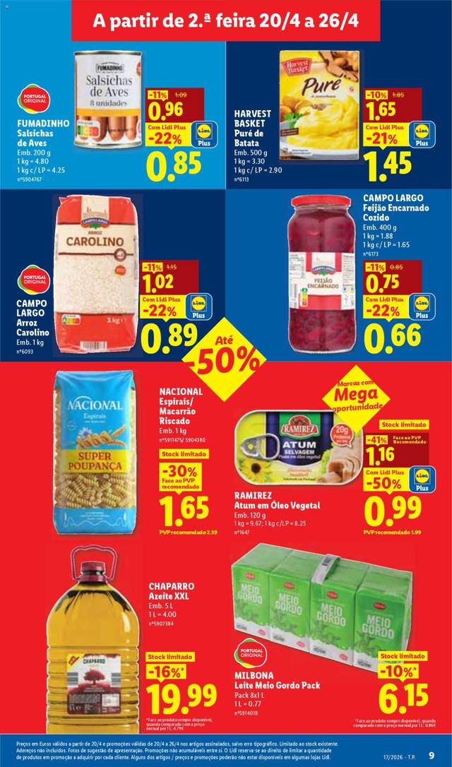 Novo folheto Lidl a partir de 20/04