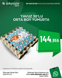 Özkuruşlar İndirim 01.11.2025 - Broşürünün önizlemesi