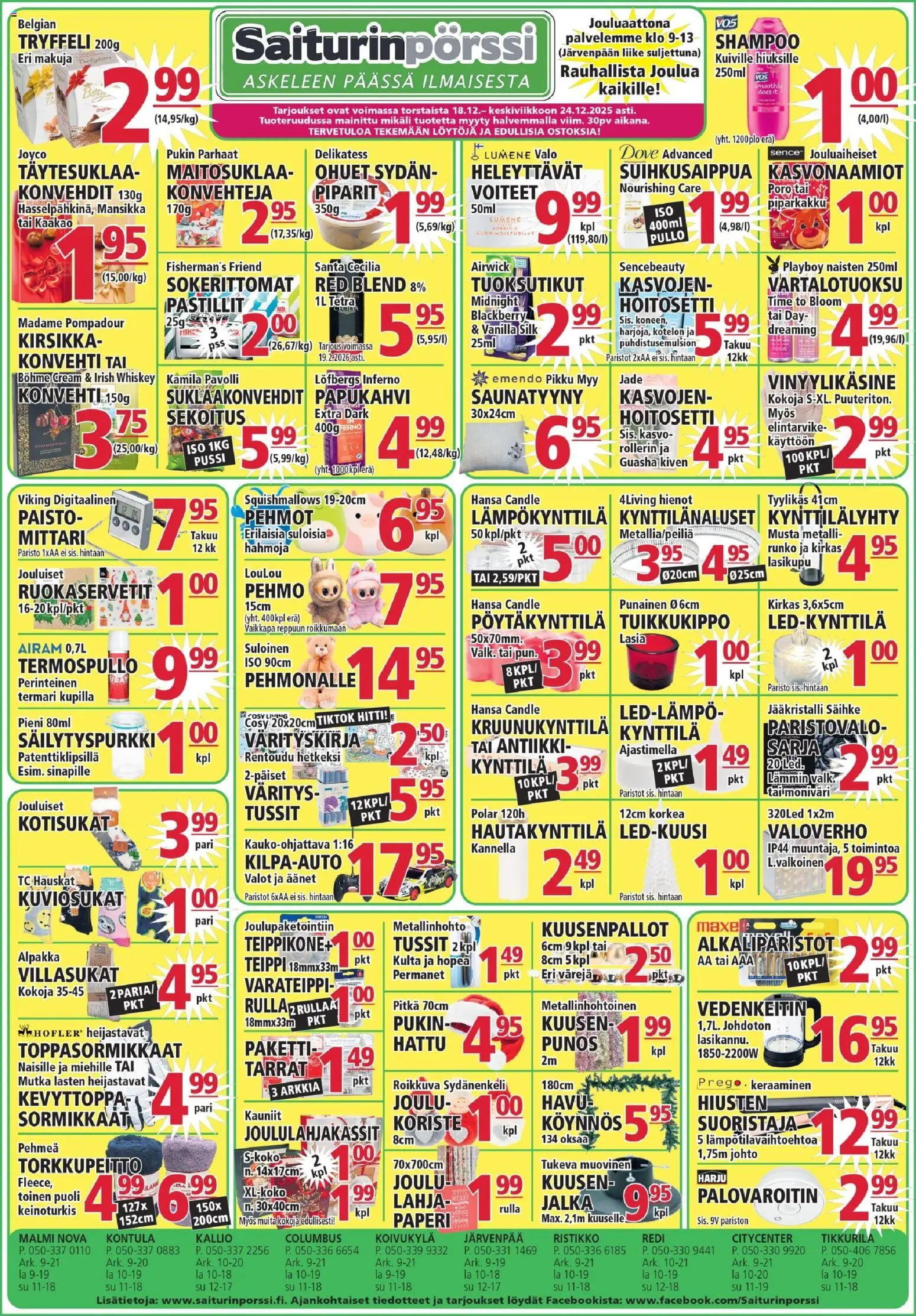 Kaupan Saiturinpörssi Tarjoukset esikatselu, voimassa 18/12/2025