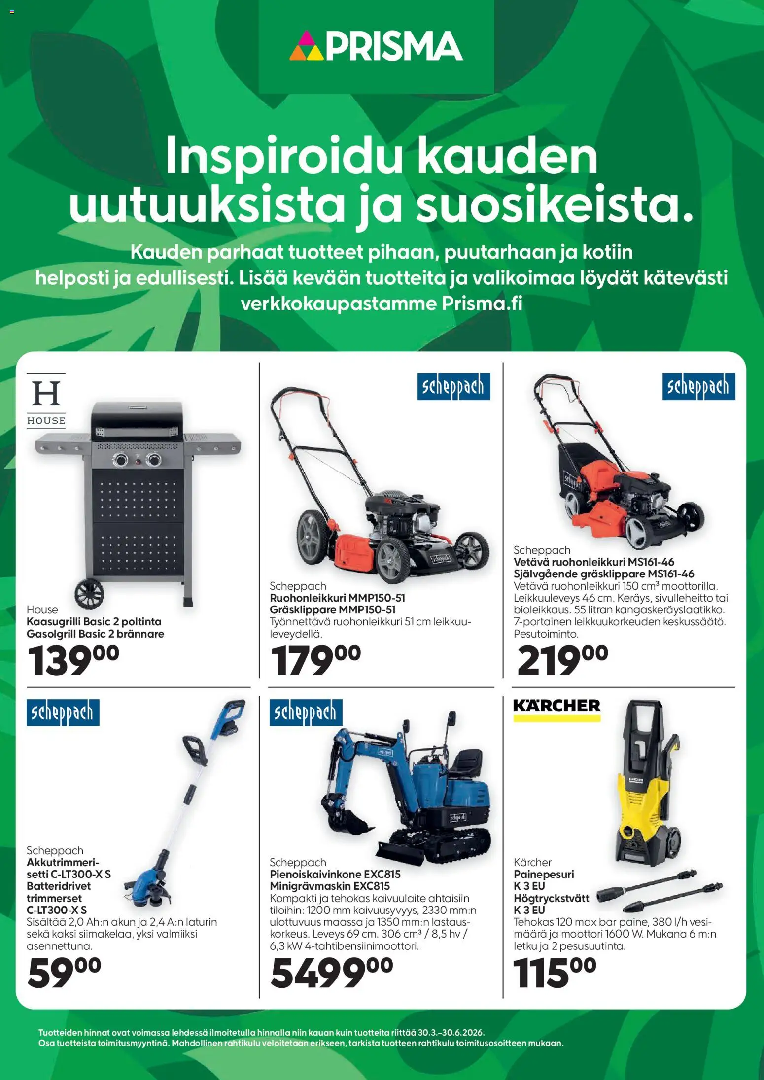 Kaupan Prisma Prisma Kaikkea kotiin ja puutarhaan esikatselu, voimassa 30/03/2026