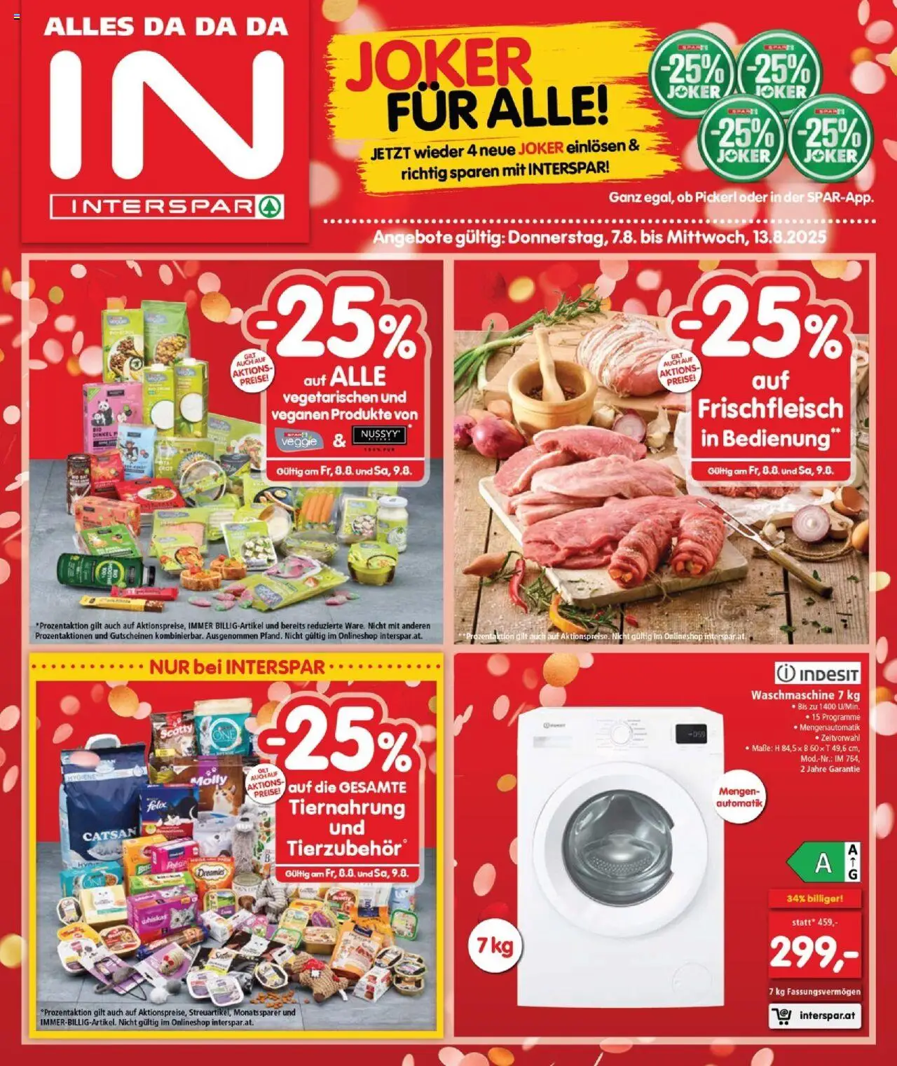  INTERSPAR Flugblatt 07.08.2025 - Angebote "Burgenland" - Seite 1