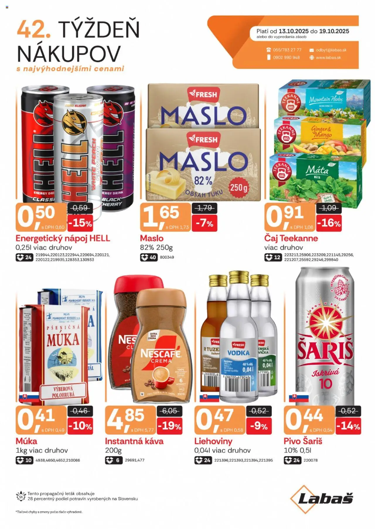 Labaš Leták (13.10. - 19.10.2025) - Akčná ponuka