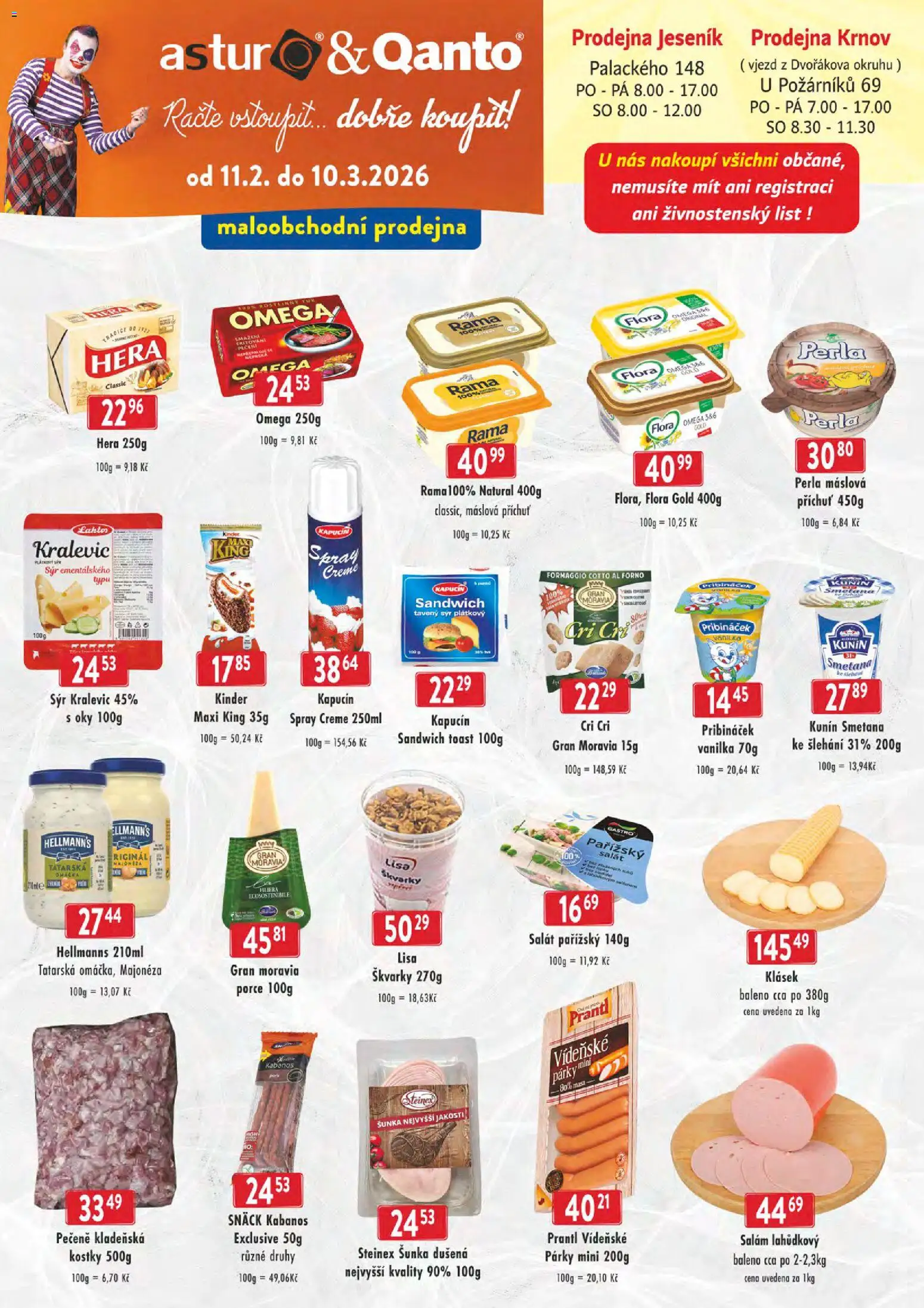 Náhled nabídky: Astur & Qanto Leták - cash&carry Jeseník, Krnov platný od 11.02.2026